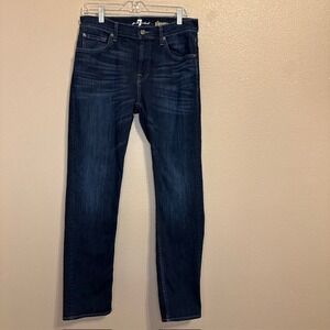 7 For All Mankind‎ Women's Dark Wash Slimmy Skinny Jeans Size 31 x 32